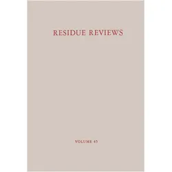 Residue Reviews, Fachbücher von Francis A. Gunther