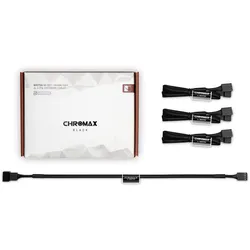 NOCTUA NA-SEC1 chromax.black, 4-Pin PWM Verlängerungskabel, 30cm, 4er-Pack