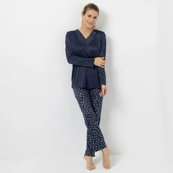 LITTLE ROSE Pyjama-Set Mikrofaser Shirt, 1/1-Arm Hose, 1/1-Länge