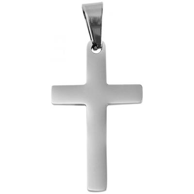 Kettenanhänger ADELIA´S "hochwertiger Kreuz Anhänger aus Edelstahl", gold, Schmuckanhänger, Damen, Edelstahl, Kettenanhänger