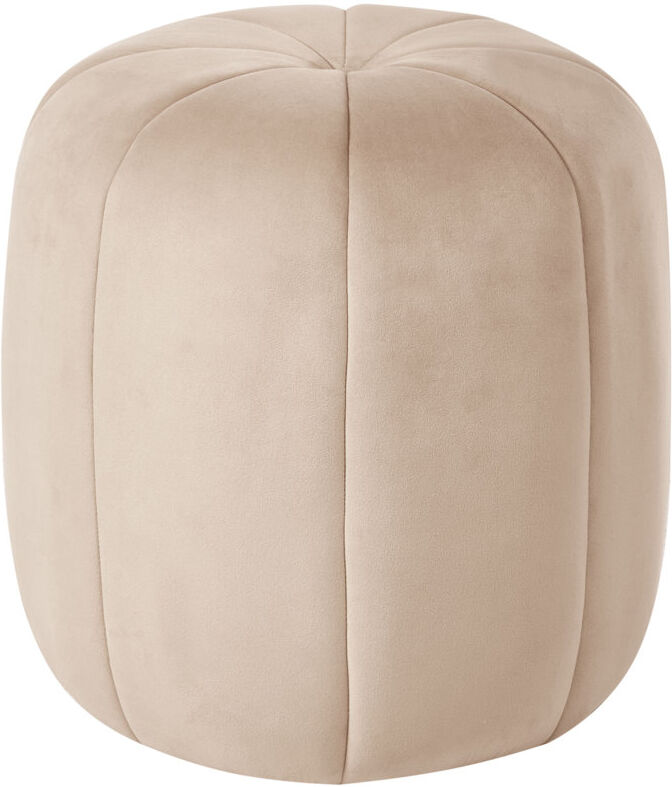 Canora Grey 40cm Wide Tufted Oval No Pattern Pouffe Ottoman Beige 46cm H X 40cm W X 40cm D