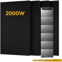 Anker SOLIX Solarbank 4 E5000 Pro, mit 4 x 500 Bifaziale Solarmodule, by Powerness - 30kWh / ohne Zubehör / Selbstabholung