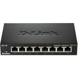 D-Link DGS-108GL (8 Ports), Netzwerk Switch, Schwarz