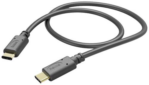 Hama USB-Ladekabel USB 2.0 USB-C Stecker, USB-C Stecker 1.00 m Schwarz 00201589