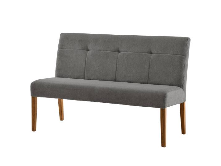 Sitzbank LIATA 141 x 92 x 66cm Grau/Dunkelbraun Microfaser Orela: Anthrazit