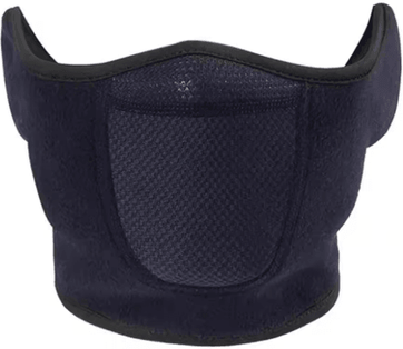 Inspire Picks Winter Fleece Balaclava Breathable Half Face Mask And Neck Warmer For Motorcycle Cycling And Skiing dark Blue