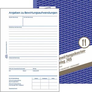 Zweckform Avery  745 Bewirtungskosten A5 50 Blatt