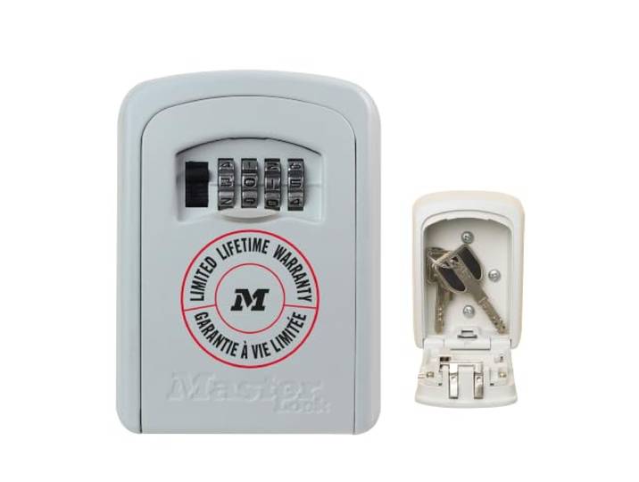 Master Lock Boite a clef Blanche\, Fixation Murale\, Extérieur\, 11.9 x 8.5 x 3.6 cm