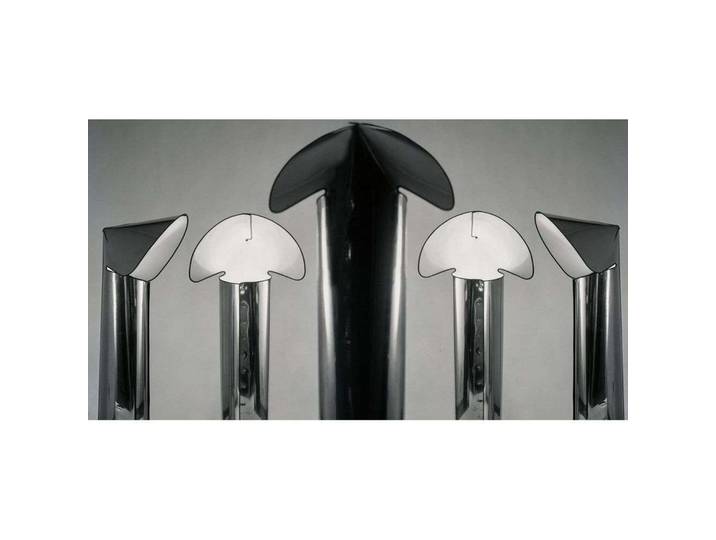 Chiara F Stehleuchte Stainless Steel - Flos - Wohnzimmer - Metall