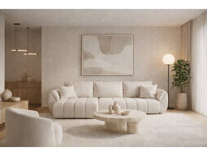 Kaiser Möbel Ecksofa TOKYO PREMIUM im Stoff WIND modernes, Schlaffunktion und Bettkasten, Ecksofa, L-Form,Strapazierfähiger Webstoff WIND,Easy-Clean-Technologie