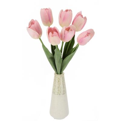 Kunstpflanze I.GE.A., rosa (dunkelrosa), B:13cm H:38cm T:13cm, Polyester, Kunstpflanzen, Kunstpflanze