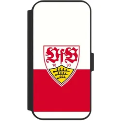 Nivocase Klapphülle für Apple iPhone 15 Handyhülle aus Kunst Leder NIVOflip schwarz Logo Offizielles (Apple iPhone 15), Smartphone Hülle, Schwarz