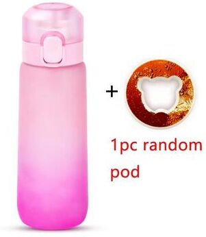 Quick Pick Pro Flavored Water Bottle With Flavor Pods Reusable Air Water Bottle For Sports Fitness & Travel a gradient Pink