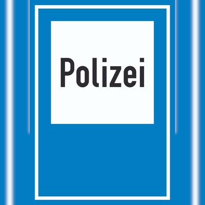 HB-Druck Richtzeichen Polizei Schild A6 (105x148mm)