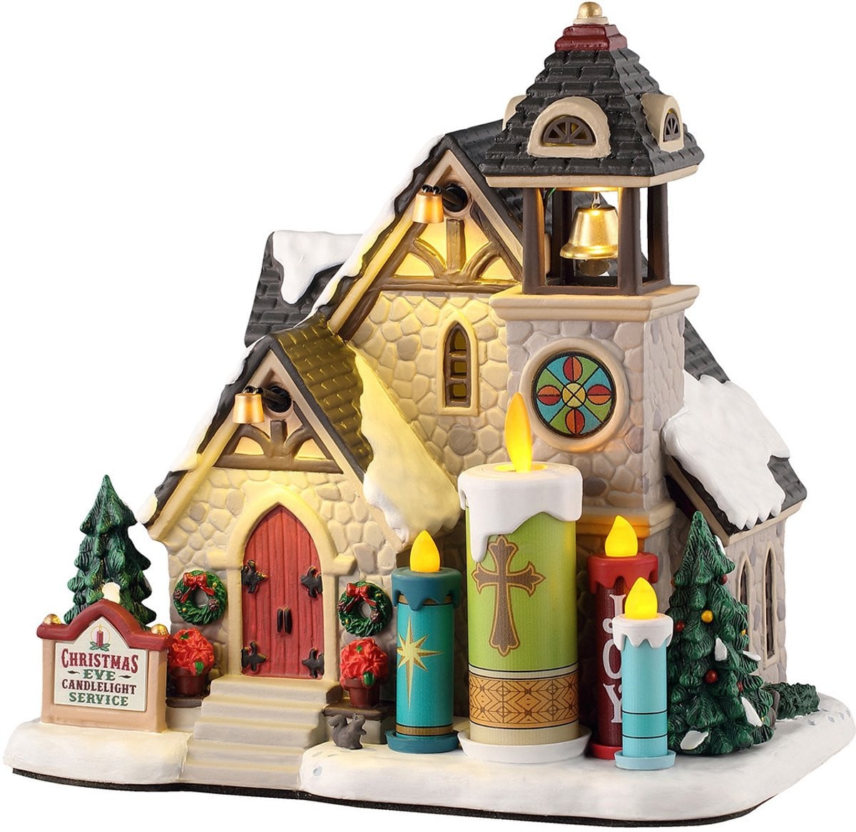 Lemax Candlelight kerk met 4,5 V voeding