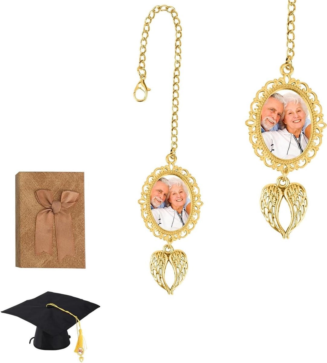 Gouden Tassel met Foto Charm voor Afstuderen - Ceremonie Decoratie
