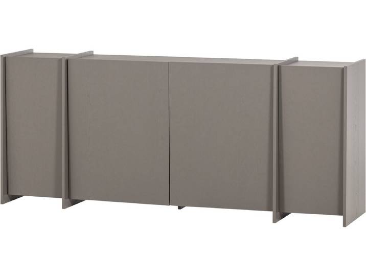 WOOOD Brock Dressoir 200 CM - Essen Fineer - Warmgrijs - 85x200x44