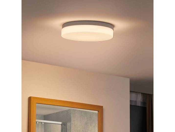 LED Deckenleuchte Wynion PRIOS, dimmbar, weiß / opal, für Badezimmer, Kunststoff, Modern