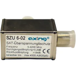 Überspannungsschutzgerät für SAT-Netze Durchgangsdämpfung < 0,5 dB 2x F-Stecker