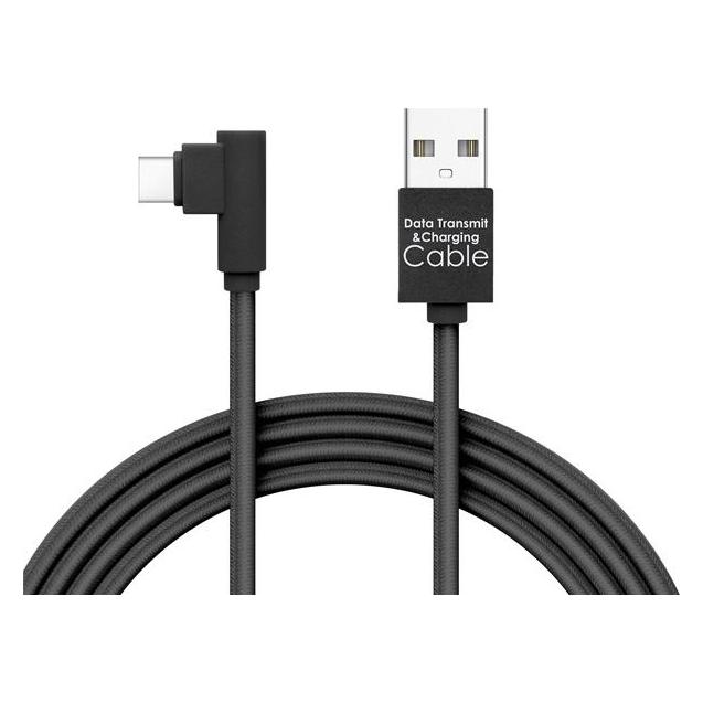 Delight USB Typ-C 90 ° Datenkabel 2m schwarz (2 m, USB 2.0) (TBKDELIGHT55444CBK)