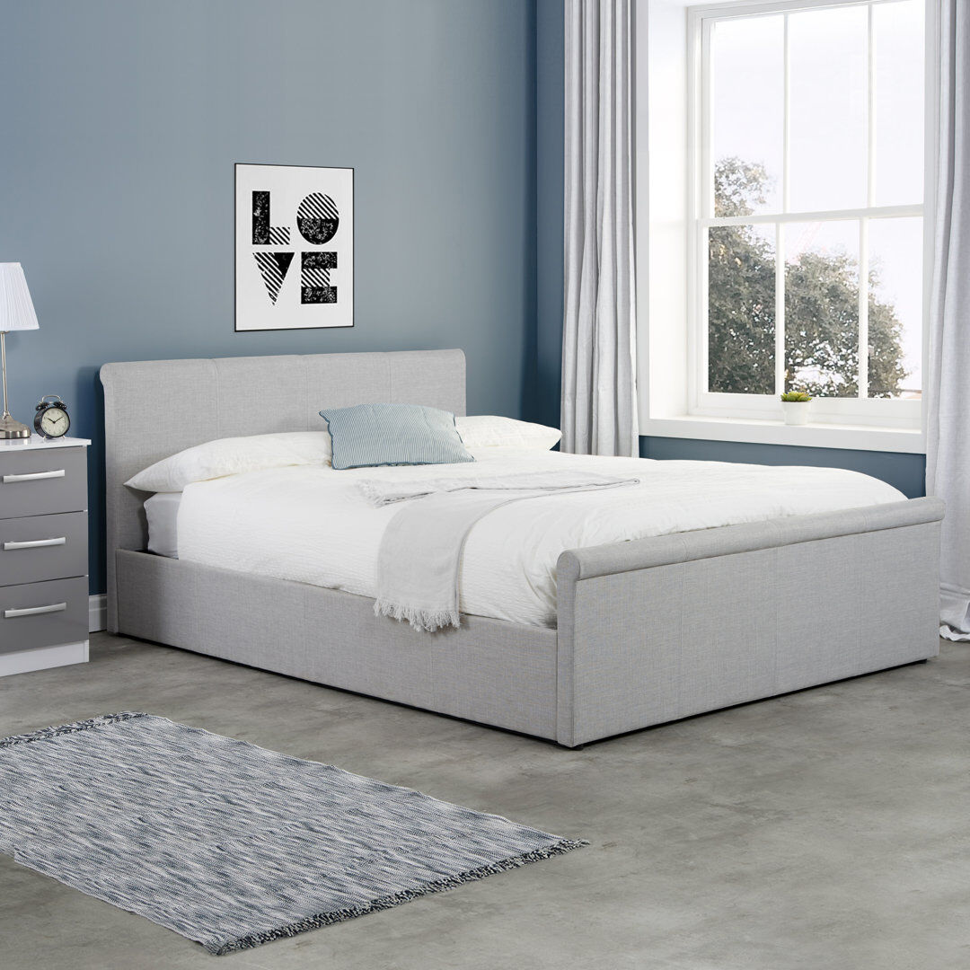 Zipcode Design Farren Upholstered Ottoman Bed Gray Small Double (4')