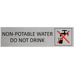 CombiCraft Aluminium Türschild Non-potable water 165x45mm mit 3M-Tape