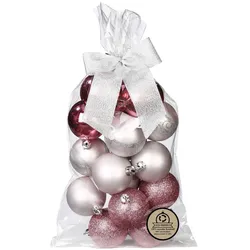 16 Weihnachtskugeln 6cm Kunststoff Christbaumkugeln Weihnachtsbaumkugeln Motiv