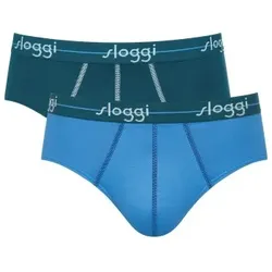 Sloggi 2P For Men Start Midi Blau/Hellblau Baumwolle Small Herren