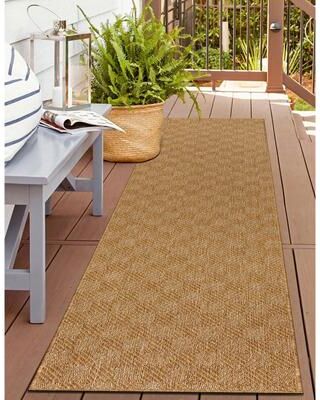 World Rug Gallery Diamond Weave Indoor / Outdoor Reversible Area Rug