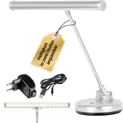 Showlite KW LED Pianoleuchte Silber matt