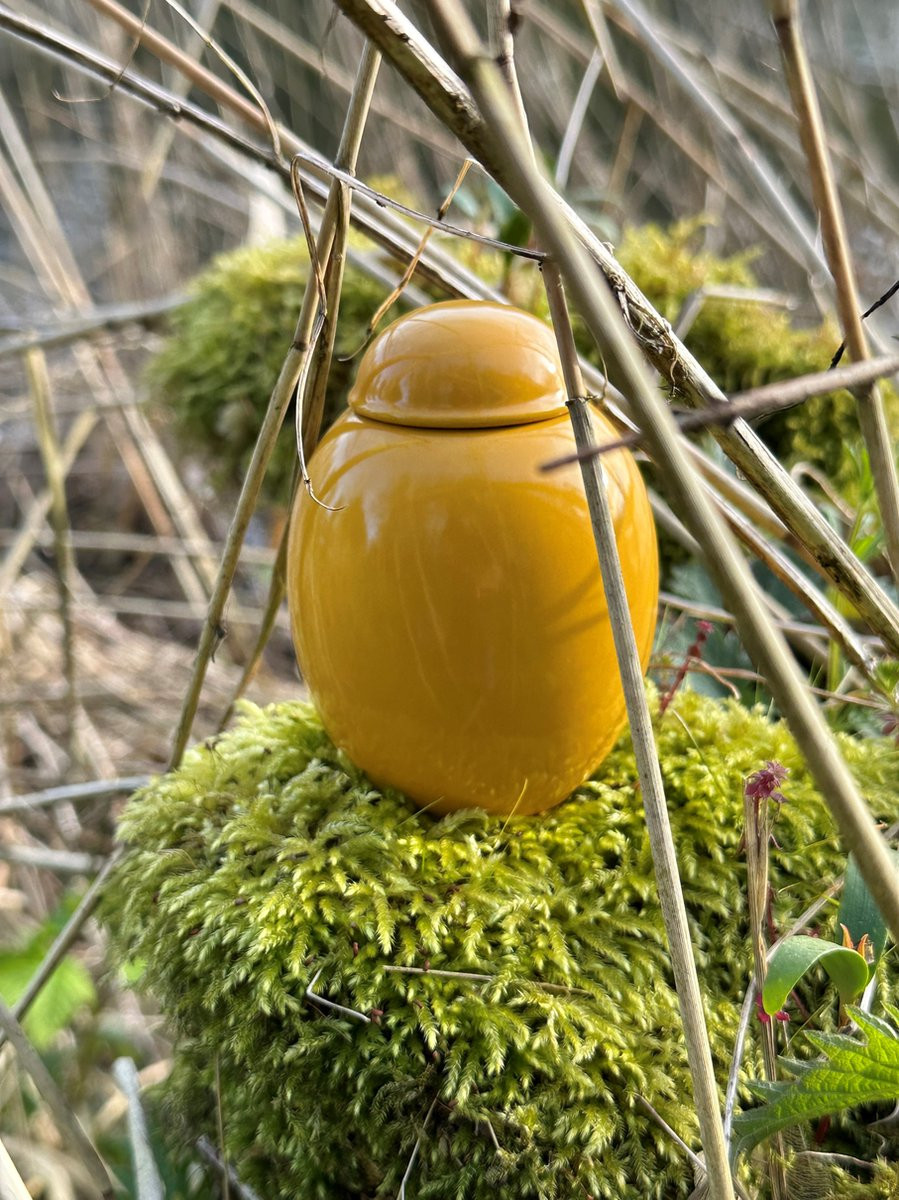 Afscheid & Troost Urn voor volwassenen in de kleur geel