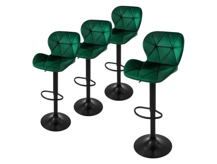 Ml-Design Barhocker 4er Set, Grün, Metall, 41x110x47 cm, Esszimmer, Barmöbel, Barhocker