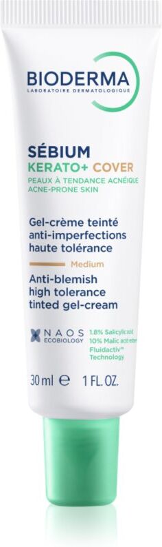 Bioderma Sébium Kerato+ Cover mattifying tinted moisturiser against imperfections in acne-prone skin 30 ml