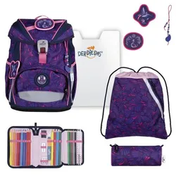 DerDieDas ErgoFlex Light Schulrucksack Set Magical Bloom 6-teilig