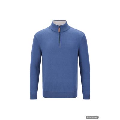 Strickpullover ATELIER GARDEUR "Atelier GARDEUR Pullover", Herren, Gr. XL, blau, Pullover Strickpullover, mit Zipper