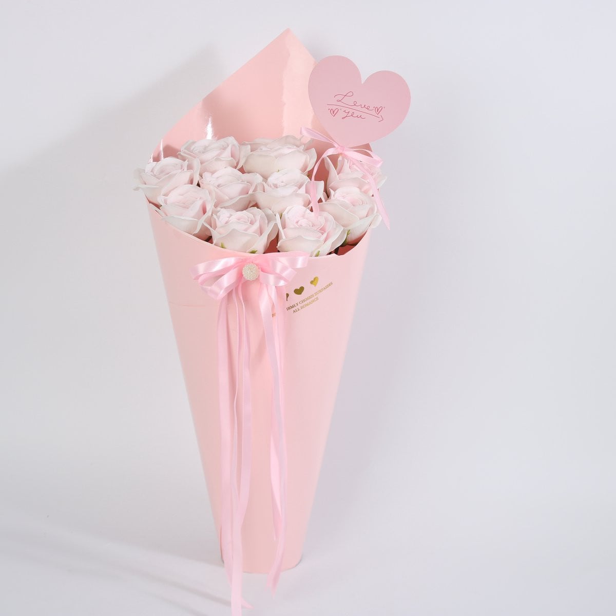 La Roselle Amsterdam Luxe Lichtroze Kunstbloemen Boeket
