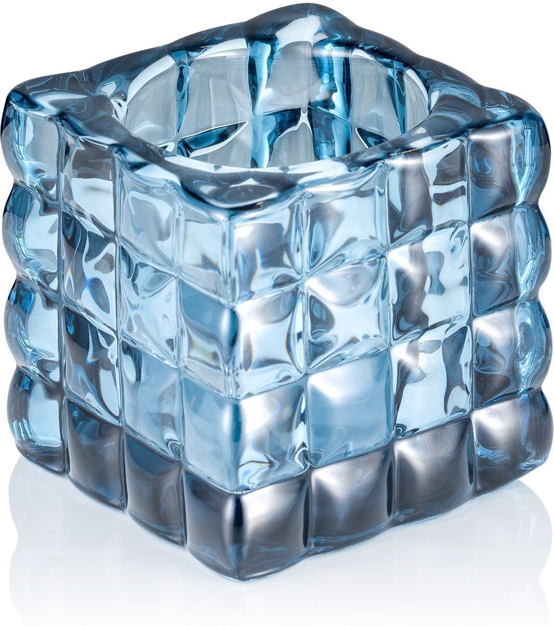 Tirolix Portacandela 8 x 8 cm Blu Cube