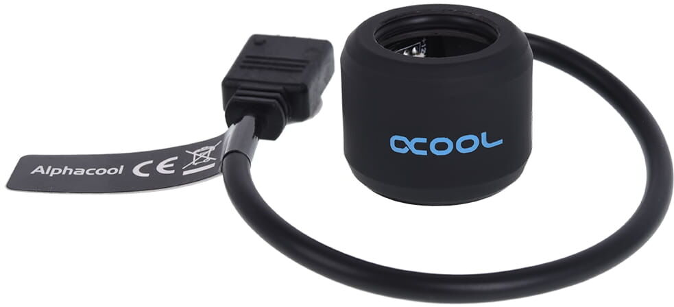 Alphacool Aurora HardTube LED Ring 16mm Deep Black - RGB