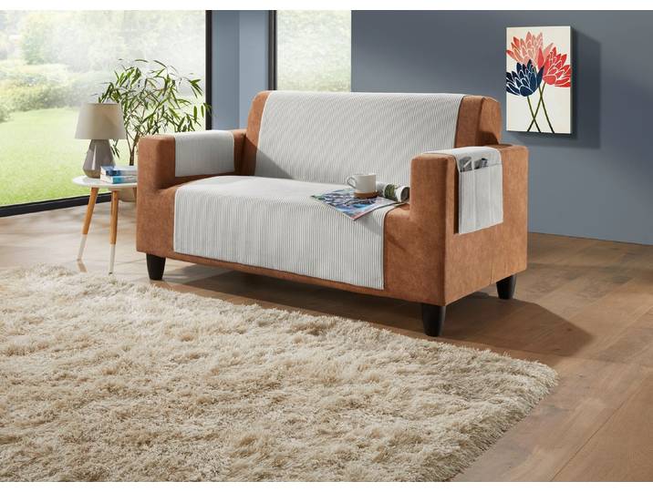 Wohnaccessoires mit Anti-Rutsch-Beschichtung, Silber, Größe 863 (Couchschoner, 165x140 cm)