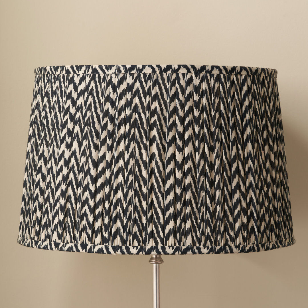 Bloomsbury Market Mio Empire Cotton Lamp Shade ( Uno ) Black 19cm H x 30cm W x 30cm D