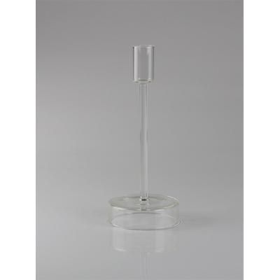 Kerzenständer AM DESIGN "aus klarem Glas", transparent (klar), B:8cm H:20cm, Glas, Kerzenhalter, zeitlos und vielseitig einsetzbar
