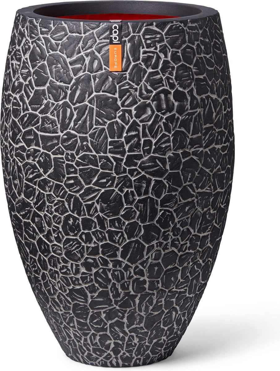 Capi Europe Vaas Elegant Deluxe Clay Antraciet - Hoogte: 72 cm