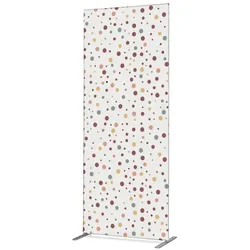 SHOWDOWN Displays Showdown Textil Raumteiler Deko - 100-200 Punkte - Farbe Erde - Aluminiumrahmen - Schwarz