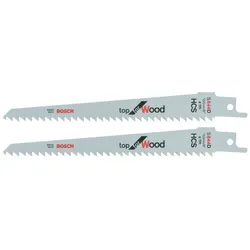 Bosch 2 Säbelsägeblätter Recipro S 644D Top for Wood HCS geschliffen 2608650614