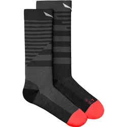 Salewa, Damen, Sportsocken, Fanes Hybrid Stripes Merino Socken Da (39 - 41), Grau