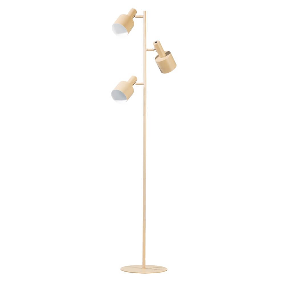 ETH Design vloerlamp Sledge 3-lichts zandbruin beige metaal