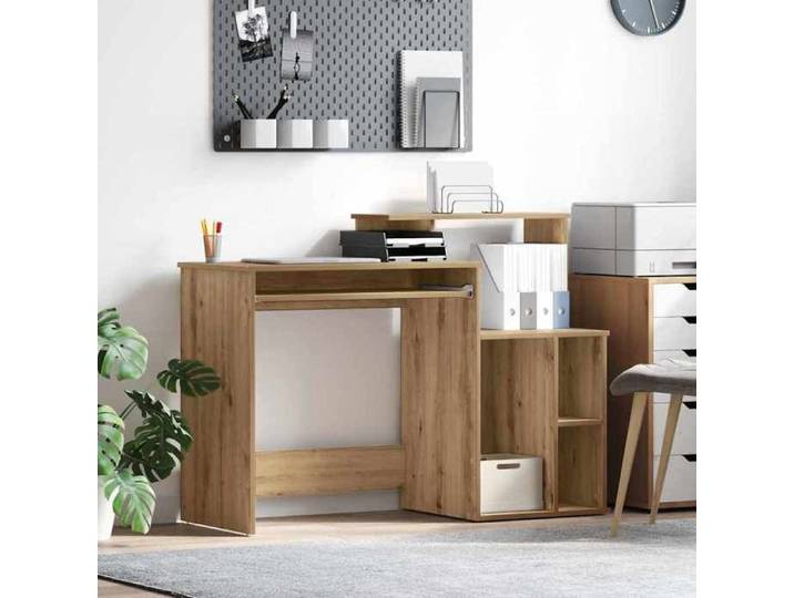 SALE 2026  Bureau moderne compact Marron - Bureau avec Rangement chêne artisanal 120.5x44x88.5cm PRO499421663