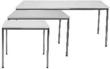 Table 800 × 800 mm gris clair/gris clair ; E/D/E (Simp80x80LL)