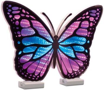 "Butterfly Ekko Light Display 17""L by Melrose in Blue/purple"