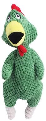United Funny Squeaky Dog Toy Plush Screaming Chicken Chew Toy For Teeth Cleaning And Interactive Play green